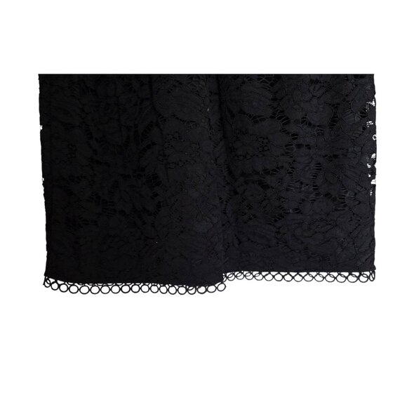 Women's - Vince Camuto Black Flutter Sleeve Lace Dress, Size 2 - Picture 9 of 9